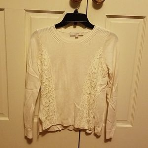 Loft Ivory colored lightweight sweater. NWOT.